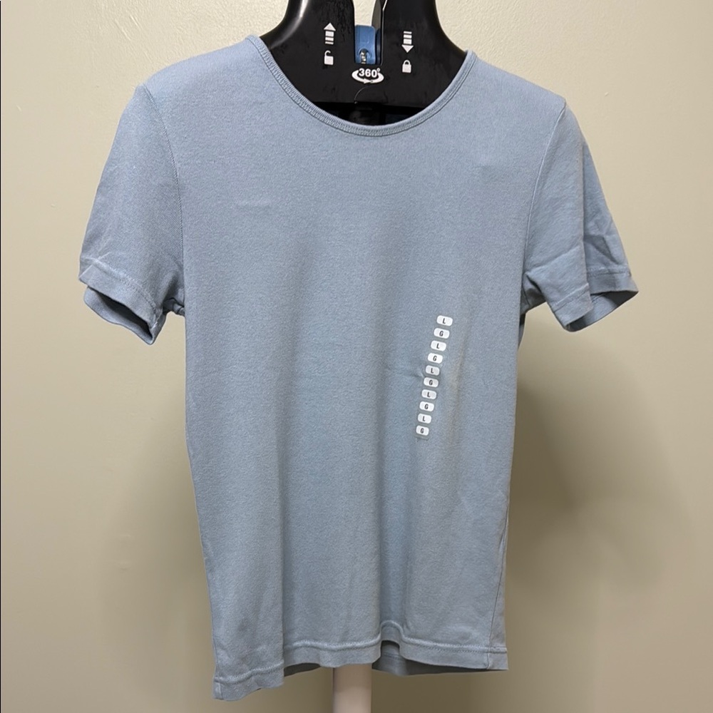 Powder Blue Short Sleeve Crew Neck Tee